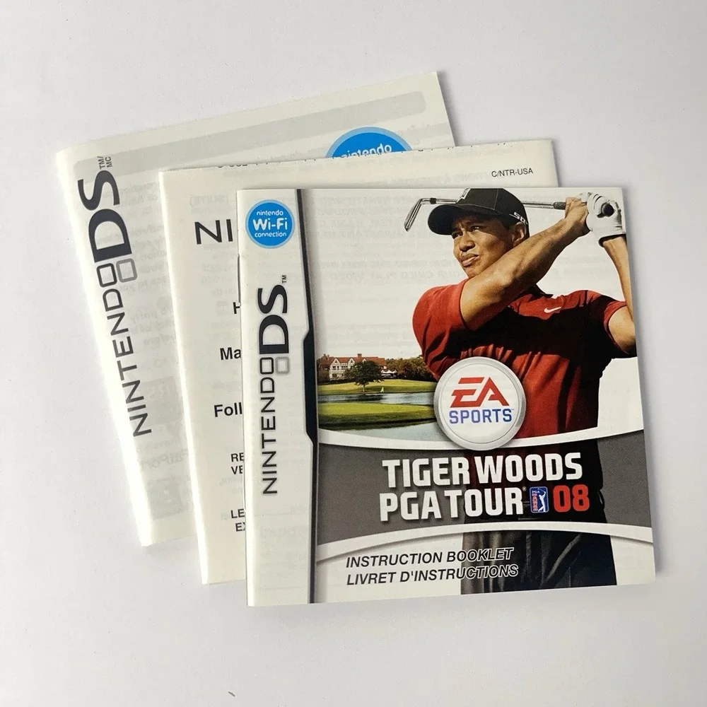 Nintendo DS NDS Tiger Woods PGA Tour 08 + Brain Age Both CIB Complete In Box